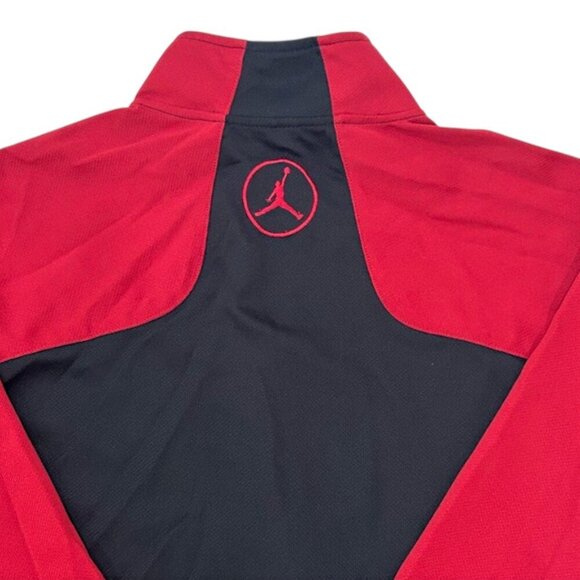 Nike Air Jordan Track Jacket Youth L 16/18 Black Red Jumpman Logo Full Zip - Picture 4 of 13